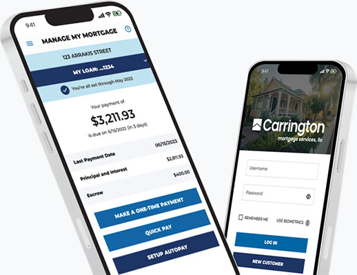Carrington Mortgage Mobile App Screen